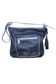 Current Boutique-Coach - Blue & Tan Leather Shoulder Zip Tote