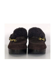 Current Boutique-Coach - Brown Suede Shearling Mules Sz 8