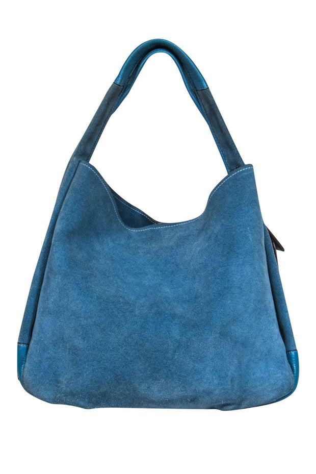 Current Boutique-Coach - Cerulean Blue Suede Leather Shoulder Bag