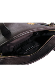 Current Boutique-Coach - Deep Plum Textured Leather Mini Tote Bag