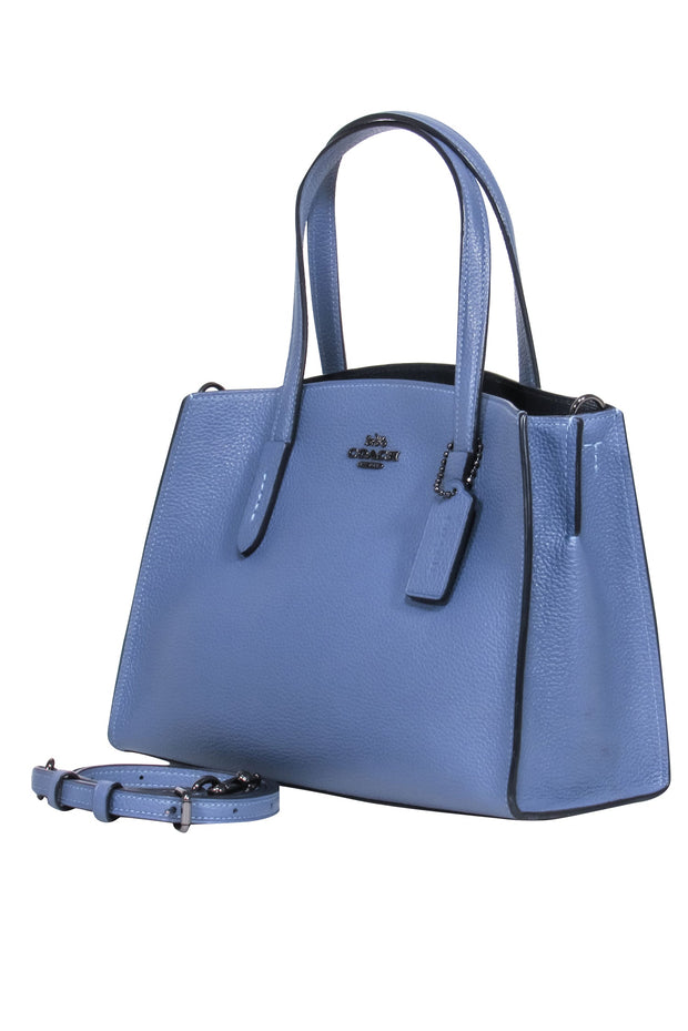 Current Boutique-Coach - Dusty Blue Square Small Tote