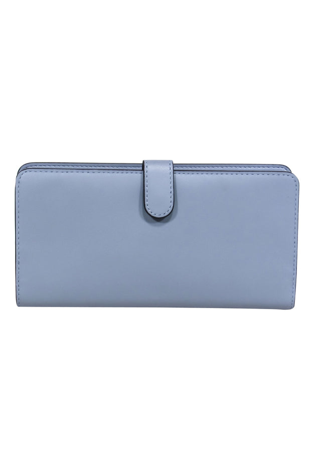 Current Boutique-Coach - Dusty Grey Leather Bi-Fold Wallet