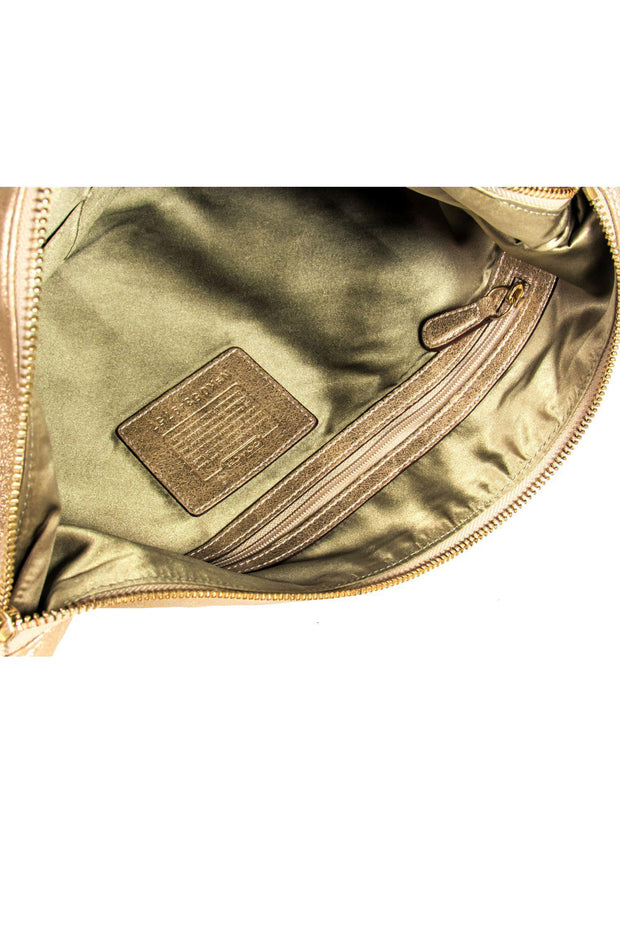 Current Boutique-Coach - Gold Metallic Leather Hobo Bag