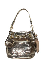 Current Boutique-Coach - Gold Sequin Convertible Bucket Bag
