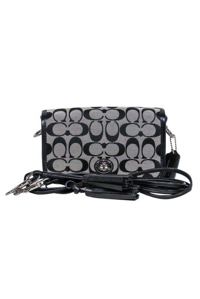 COACH Legacy Leather Penny Shoulder Purse in Black
