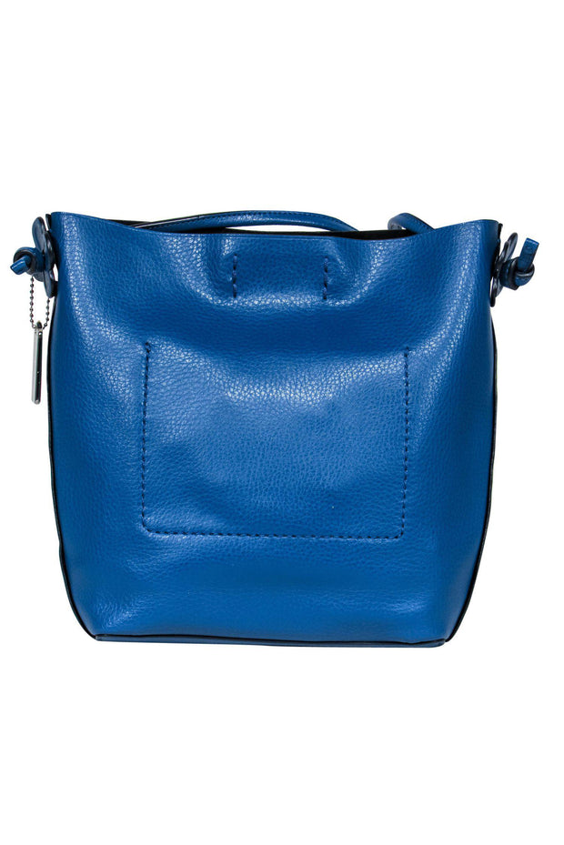 Current Boutique-Coach - Lapis Blue Leather Crossbody w/ Floral Appliques