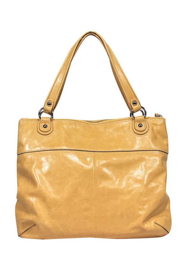 Current Boutique-Coach - Large Yellow Leather Shoulder Bag