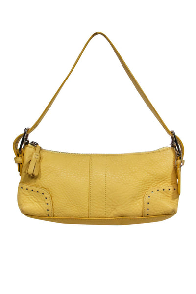 Current Boutique-Coach - Light Yellow Textured Leather Baguette
