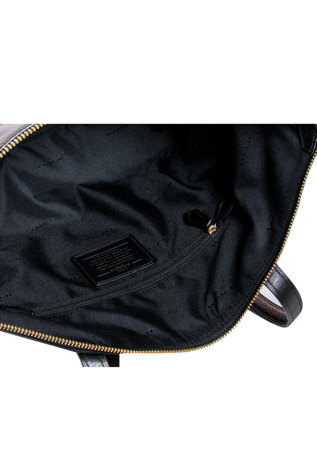 Current Boutique-Coach - Metallic Brown Zip Tote Bag