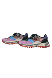 Current Boutique-Coach - Multicolor Leather & Suede Floral & Colorblocked Chunky Sneakers Sz 7.5