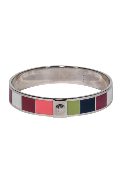 Current Boutique-Coach - Multicolored Silver Enamel Bangle Bracelet