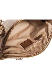 Current Boutique-Coach - Nude & White Checkered Pattern Textile Handbag