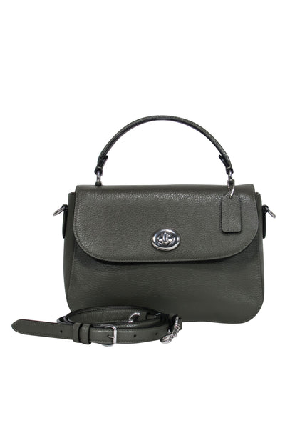 Current Boutique-Coach - Olive Green Leather Fold-Over Purse