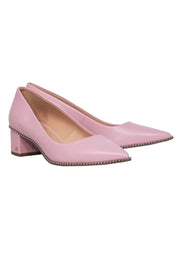 Current Boutique-Coach – Pale Pink Pointed Toe Block Heel Pumps Sz 7