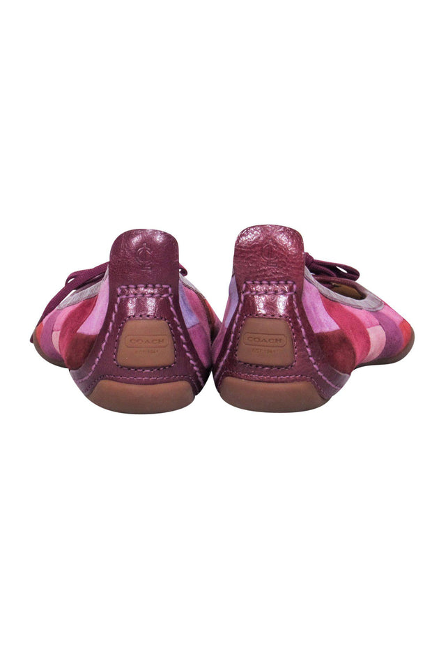 Current Boutique-Coach - Purple, Pink & Red Patch Suede Flats Sz 10
