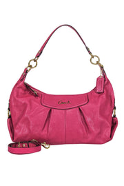 Current Boutique-Coach - Raspberry Pink Leather Convertible Crossbody