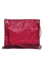 Current Boutique-Coach - Red Soft-Sided Pebbled Leather Crossbody w/ Gold Accents