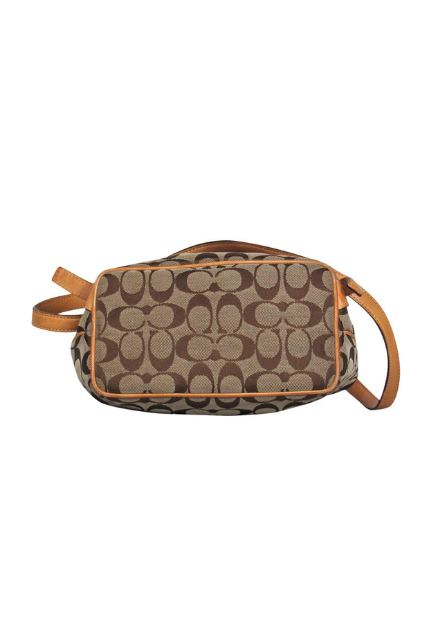 Current Boutique-Coach - Small Tan Monogram Print Backpack