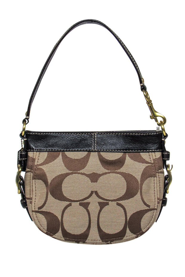 Current Boutique-Coach - Tan Zoe Logo Mini Handbag w/ Leather Trim