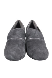 Current Boutique-Coclico - Bluish Gray Suede Loafer Block Heels Sz 9