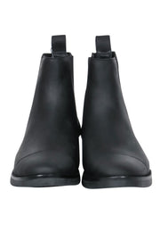 Current Boutique-Cole Haan - Black Leather Waterproof "Mara Grand" Chelsea Rain Boots Sz 6.5
