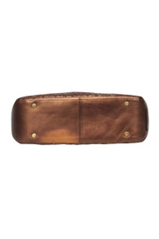 Current Boutique-Cole Haan - Bronze Woven Leather Shoulder Bag
