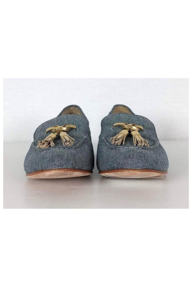Current Boutique-Cole Haan - Chambray Loafers w/ Gold Tassels Sz 6.5