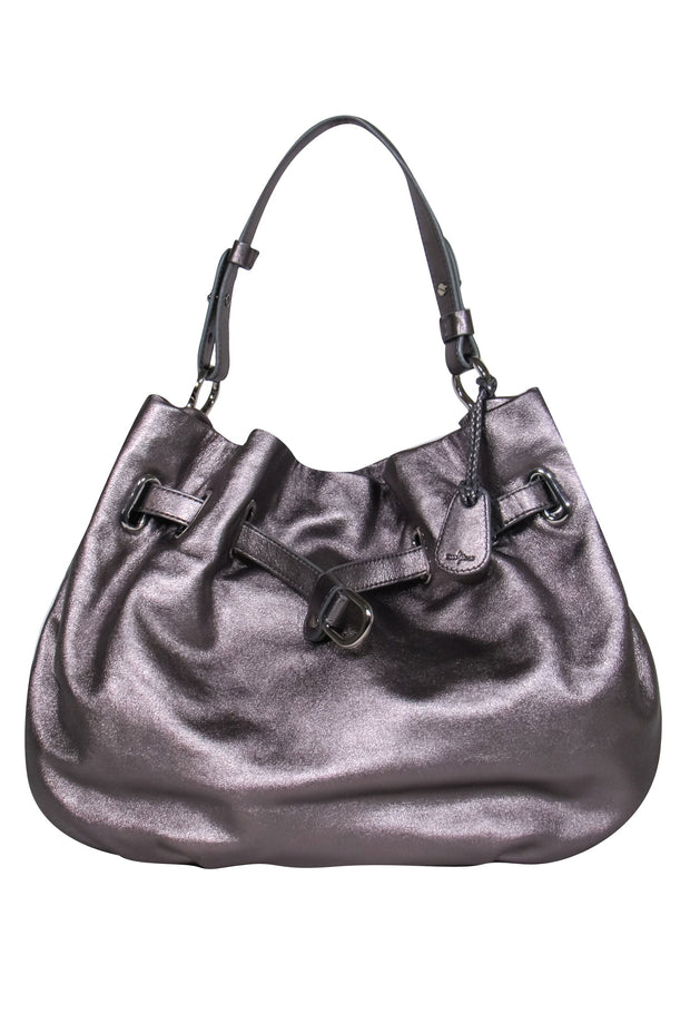 Cole Haan Leather Boho style Purse Handbag with side Pockets Brown | eBay