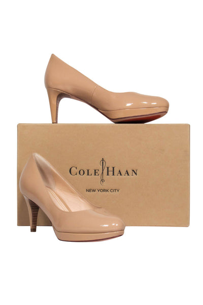 Current Boutique-Cole Haan - Nude Patent Leather "Chelsea" Pumps Sz 7