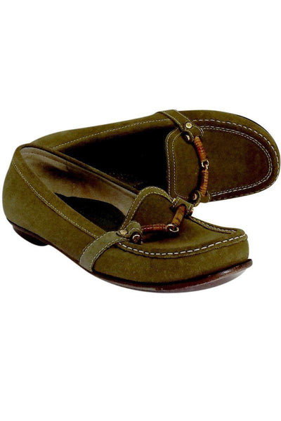 Current Boutique-Cole Haan - Olive Suede Loafers Sz 6.5