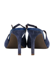 Current Boutique-Cole Haan - Smokey Blue Suede Slingback Heels Sz 9