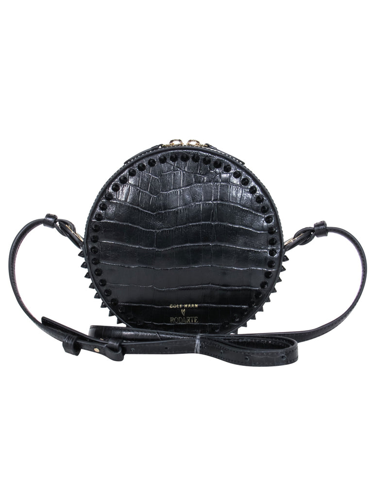 Cole Haan x Rodarte – Black Leather Studded Circle Crossbody Bag