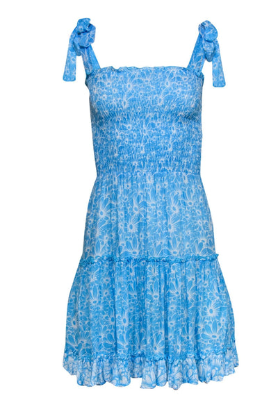 Current Boutique-Cool Change - Blue & White Floral Print Sleeveless "Reagan" Mini Dress Sz XS