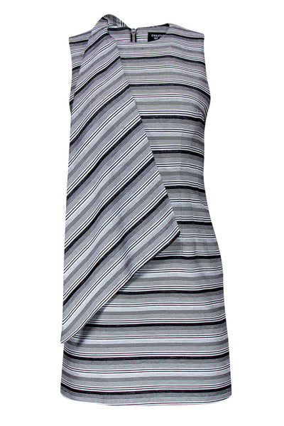 Current Boutique-Creatures of the Wind - Grey & White Striped Sheath Dress Sz 2