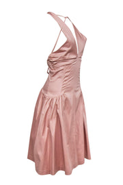 Current Boutique-Cult Gaia - Dusty Pink Mini Dress w/ Lace-Up Back Sz S