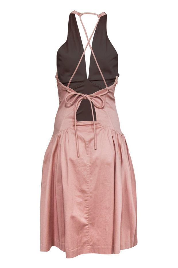 Current Boutique-Cult Gaia - Dusty Pink Mini Dress w/ Lace-Up Back Sz S