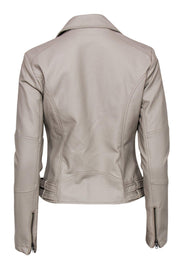 Current Boutique-Cupcakes & Cashmere - Taupe Smooth Faux Leather Moto Jacket Sz S