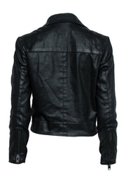 Current Boutique-Current/Elliott - Black Faux Leather Moto-Style Jacket Sz 0