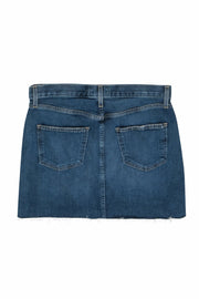Current Boutique-Current/Elliott - Medium Wash Raw Hem Denim Miniskirt Sz 31