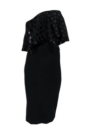 Current Boutique-Cushnie et Ochs - Black Strapless Dress w/ Polka Dot Flounce Top Sz 0