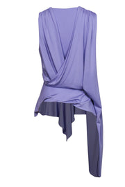 Current Boutique-Cushnie et Ochs - Lavender Sleeveless Draped Asymmetrical Tunic Sz 6