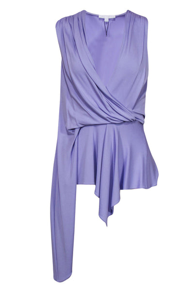 Current Boutique-Cushnie et Ochs - Lavender Sleeveless Draped Asymmetrical Tunic Sz 6