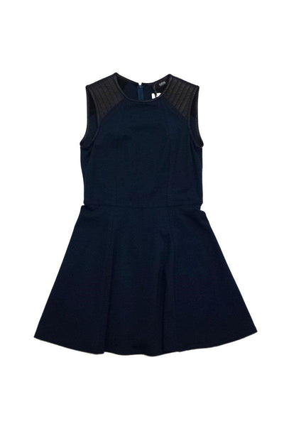 Current Boutique-Cut 25 by Yigal Azrouel - Blue & Black Sleeveless Flared Dress Sz 10