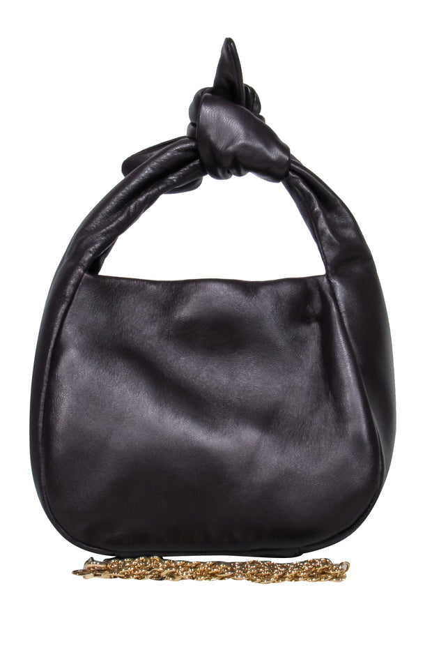Cuyana Top Handle Crossbody Bag Black Pebbled Leather