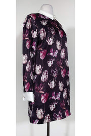 Current Boutique-Cynthia Rowley - Floral Purple & White Dress Sz 4