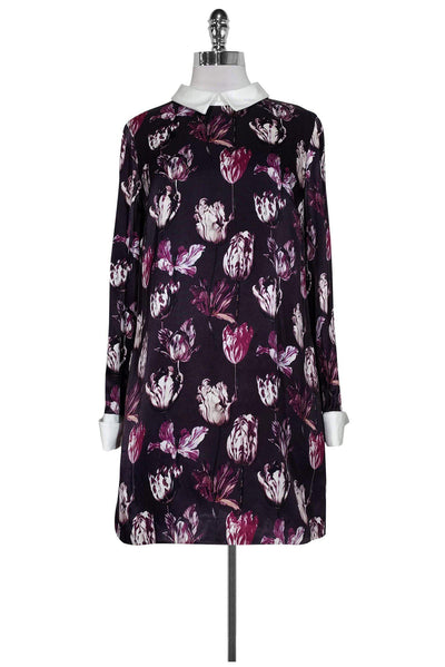Current Boutique-Cynthia Rowley - Floral Purple & White Dress Sz 4