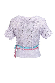Current Boutique-Cynthia Rowley - Lavender Knit Sweater Sz L