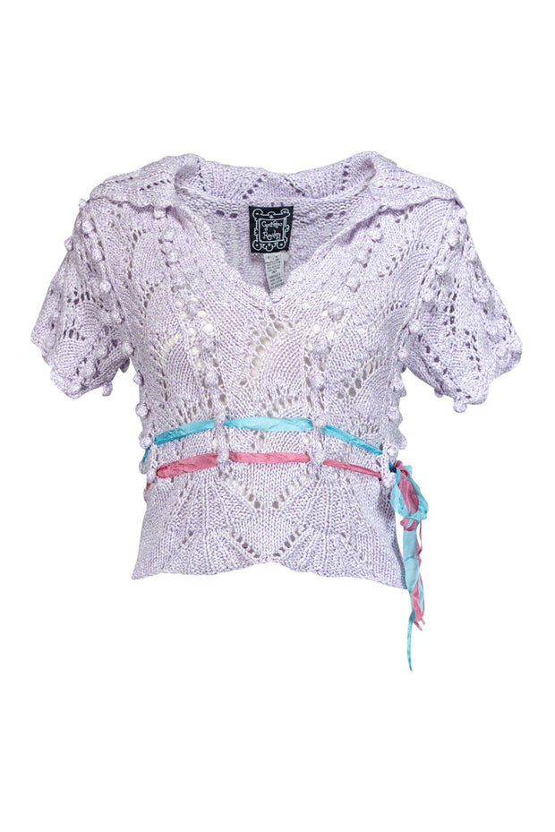 Current Boutique-Cynthia Rowley - Lavender Knit Sweater Sz L