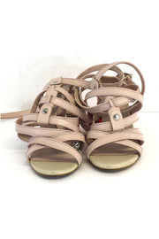 Current Boutique-Cynthia Rowley - Mauve Leather Strappy Sandal Heels Sz 7.5