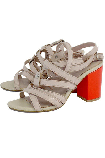Current Boutique-Cynthia Rowley - Mauve Leather Strappy Sandal Heels Sz 7.5
